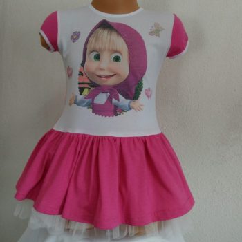 детска рокля маша с къс ръкав