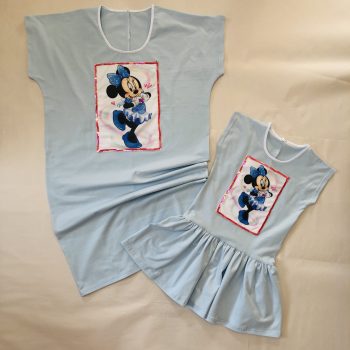 Комплект рокли "Мини Маус" за майка и дъщеря