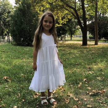 Детска бяла рокля "Лято"