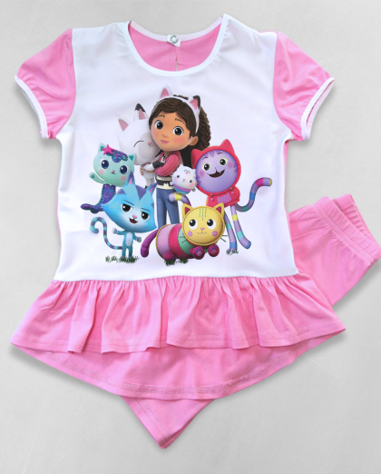 Детска туника с клин Gabby's Dollhouse с къс ръкав